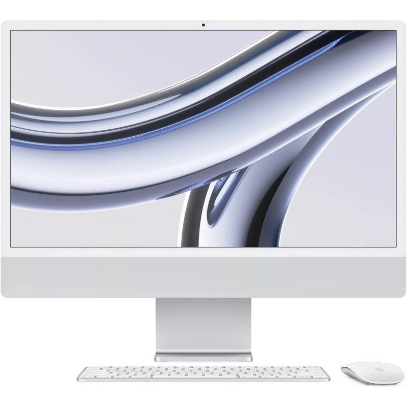 Моноблок Apple iMac 24 M3 2023 (MQRJ3B/A), 8/256 ГБ, серебристый