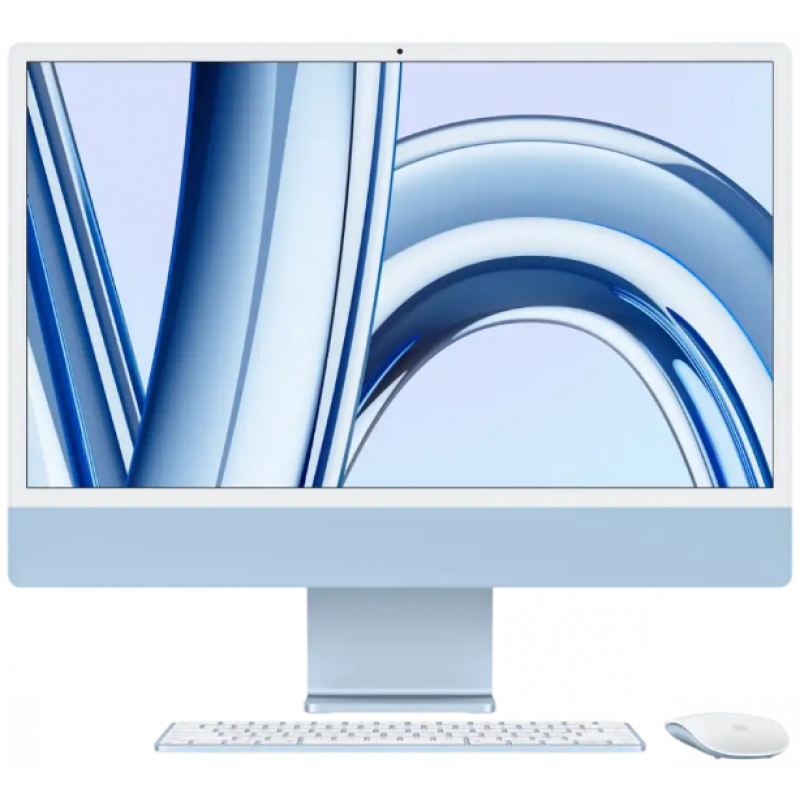 Apple iMac 24" Retina 4,5K (MQRR3X/A), M3 (8C CPU, 10C GPU), 8 ГБ, 512 ГБ SSD, синий