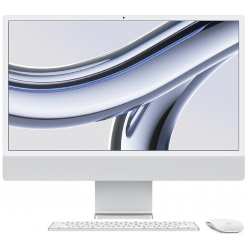 Apple iMac 24" Retina 4,5K (Z19E000Y3), M3 (8C CPU, 10C GPU), 16 ГБ, 1024 ГБ SSD, серебристый