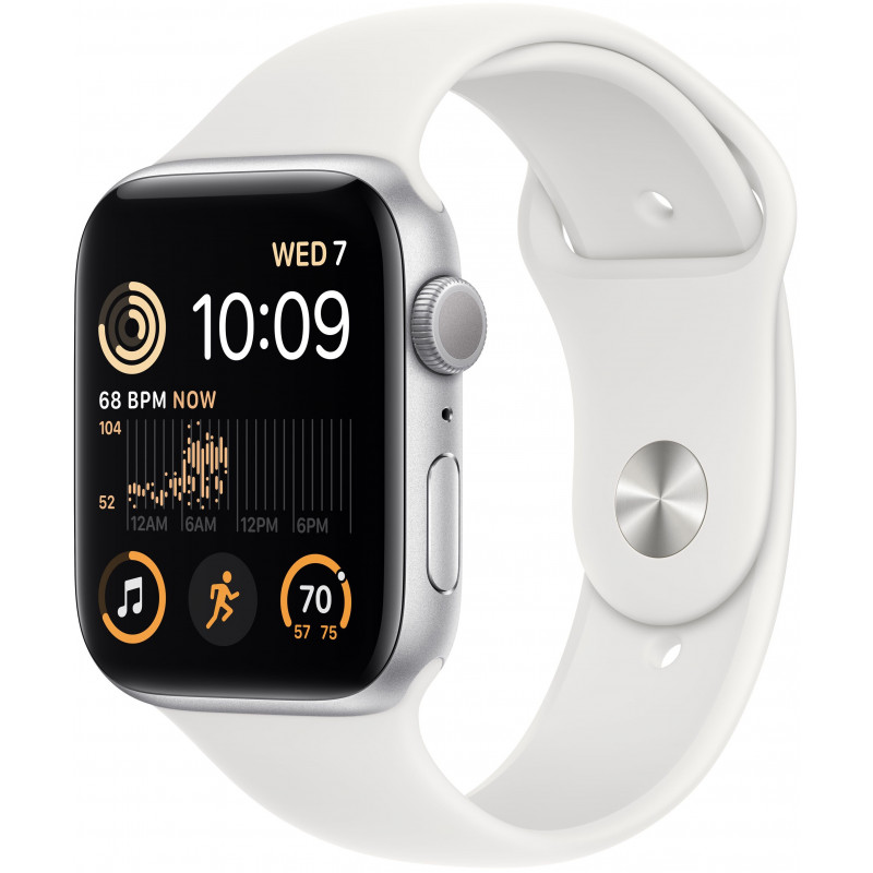 Умные часы Apple Watch Series SE Gen 2 44 мм Aluminium Case, серебристые, размер M/L