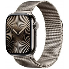 Умные часы Apple Watch Series 10 42 мм, M/L 140-245 мм, Titanium Case Cellular, Milanese Loop, Natural