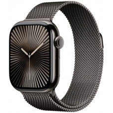 Умные часы Apple Watch Series 10 42 мм, S/M 130-180 мм, Titanium Case Cellular, Milanese Loop, Black