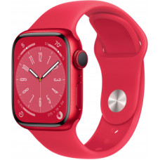 Умные часы Apple Watch Series 8 41 мм (PRODUCT)RED Aluminium Case with (PRODUCT)RED Sport Band, размер S/M