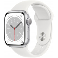 Умные часы Apple Watch Series 8 41 мм Silver Aluminium Case with Sport Band, размер M/L