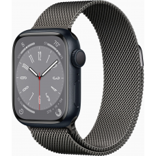 Умные часы Apple Watch Series 8 41 мм Midnight Aluminum Case with Graphite Milanese Loop, размер R