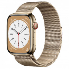 Умные часы Apple Watch Series 8 45 мм Gold Stainless Steel with Gold Milanese Loop, размер R