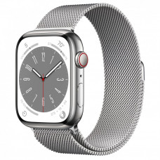 Умные часы Apple Watch Series 8 45 мм Silver Stainless Steel with Silver Milanese Loop, размер R