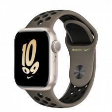 Умные часы Apple Watch Series 8 41 мм Starlight Aluminium Case with Olive Grey/Black NIKE Sport Band, размер S/M