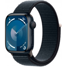Apple Watch Series 9, 45 мм, корпус из алюминия цвета «темная ночь», нейлоновый ремешок цвета «темная ночь»