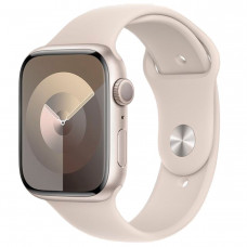 Apple Watch Series 9, 41 мм, корпус из алюминия цвета «сияющая звезда», спортивный ремешок цвета «сияющая звезда», размер M/L