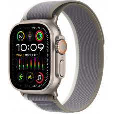 Apple Watch Ultra 2 GPS + Cellular, 49 мм, корпус из титана, ремешок Trail зеленого/серого цвета, размер S/M