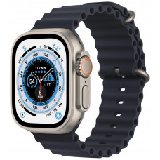 Apple Watch Ultra GPS + Cellular, 49 мм, корпус из титана, ремешок Ocean цвета «тёмная ночь»