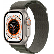 Apple Watch Ultra GPS + Cellular, 49 мм, корпус из титана, ремешок Alpine зеленого цвета, размер M