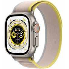 Apple Watch Ultra GPS + Cellular, 49 мм, корпус из титана, ремешок Trail желтого/бежевого цвета, размер M/L