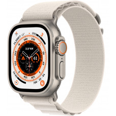 Apple Watch Ultra GPS + Cellular, 49 мм, корпус из титана, ремешок Alpine цвета «сияющая звезда», размер S