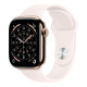 Apple Watch Series 11, 42 мм, золотой титан, спортивный ремешок S/M