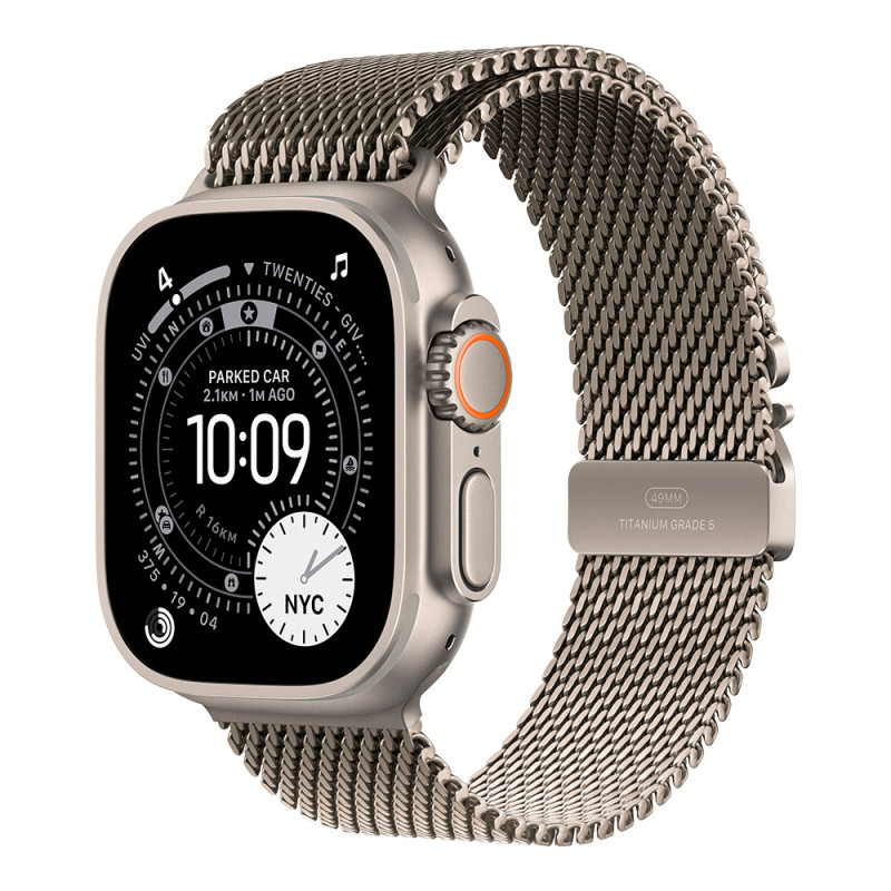 Apple Watch Ultra 3 Natural, ремешок Milanese S