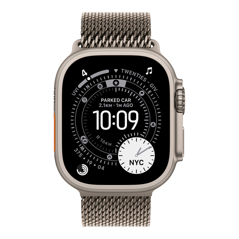 Apple Watch Ultra 3 Natural, ремешок Milanese M